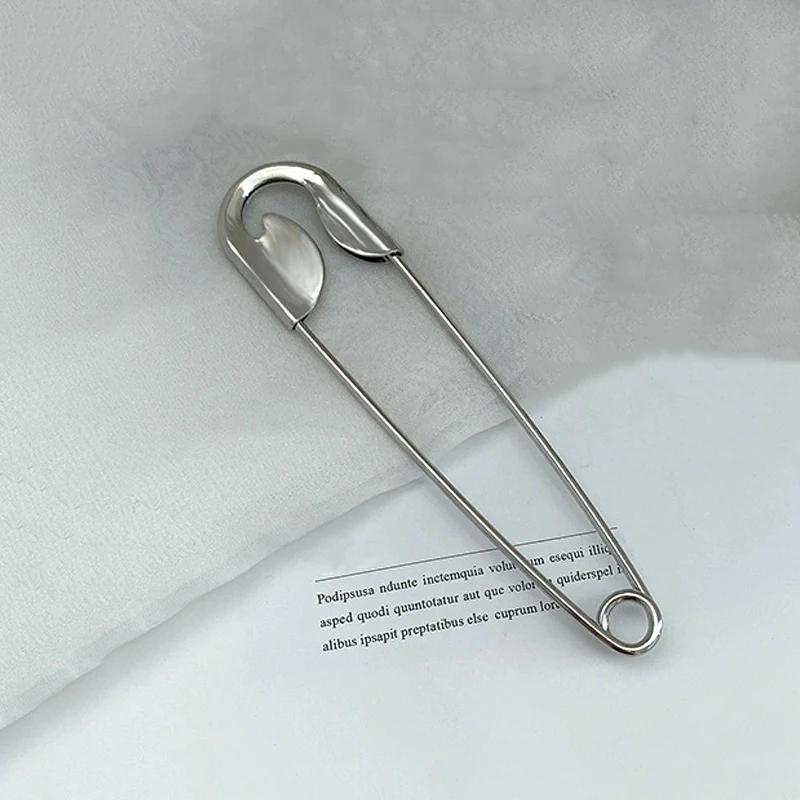 Broche Simple grande taille pour femmes, pince à cheveux, boucles en jean, costume fixe, vêtements,
