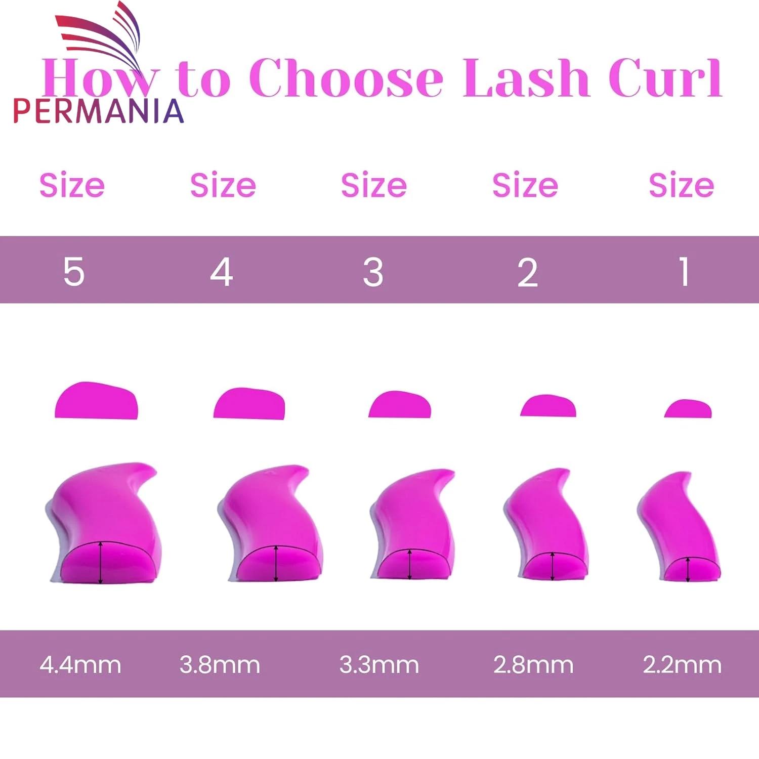Permaina – tiges de levage de cils coréennes, 5 tailles, bouclier de levage de cils sans colle à for