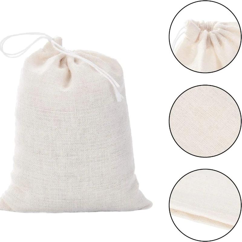 Sac en tissu de gaze de coton pur, 50 pièces, sac filtre à aspiration unique, assaisonnement marinad