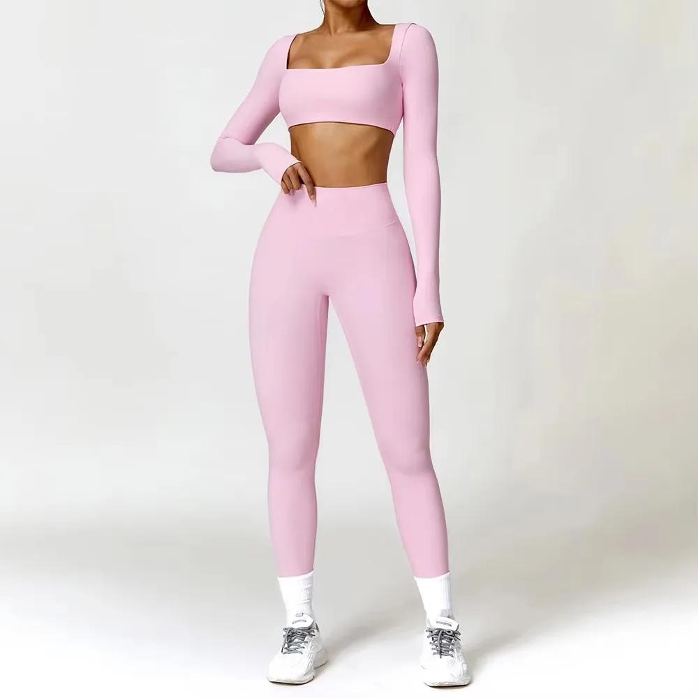 Costume de yoga 2 pièces femme - Ensemble sport séchage rapide pour running et entraînement