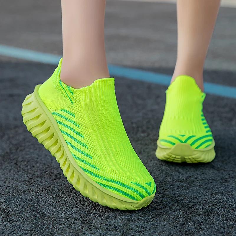 Chaussures de course légères et antidérapantes pour femmes, chaussures de sport absorbant les chocs,