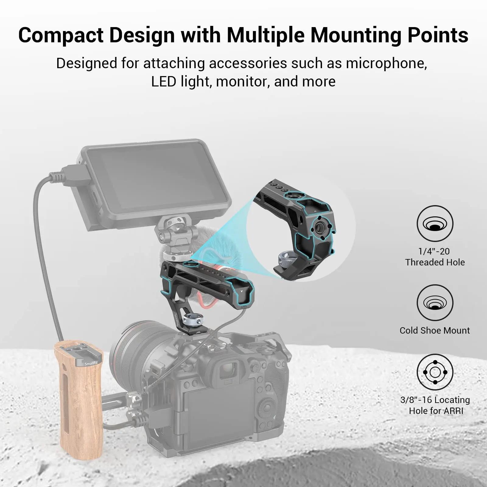 SmallRig – poignée supérieure DSLR avec trous de localisation de 3/8 à 16 pouces, pour ARRI Grip pou