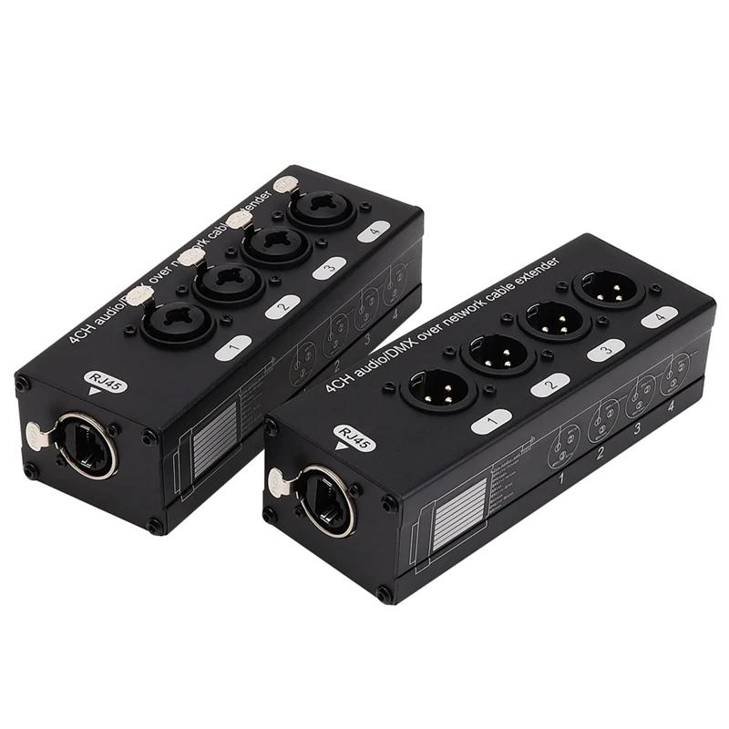Câble d'extension audio et DMX sur réseau, prolongateur de signal mâle et femelle, 4 canaux, 3 broch