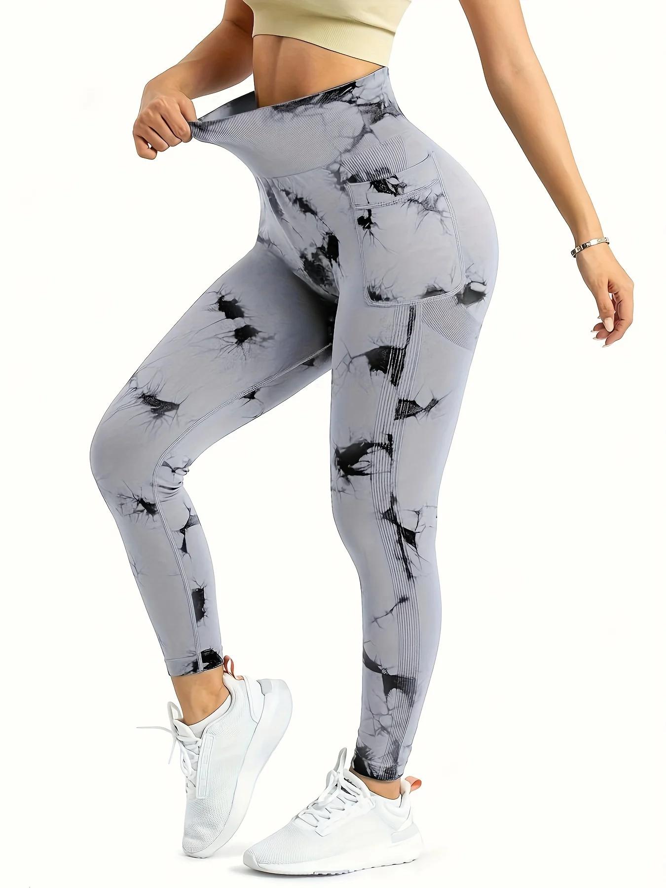 Leggings d'entraînement femme taille haute sans couture avec poches pour yoga et levage fessier