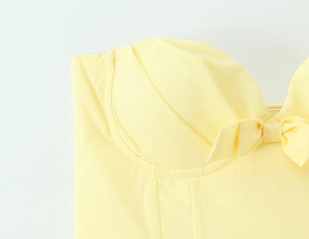 3 couleurs Sexy fil poitrine désossage taille mince longue robe sans bretelles femmes croix laçage d