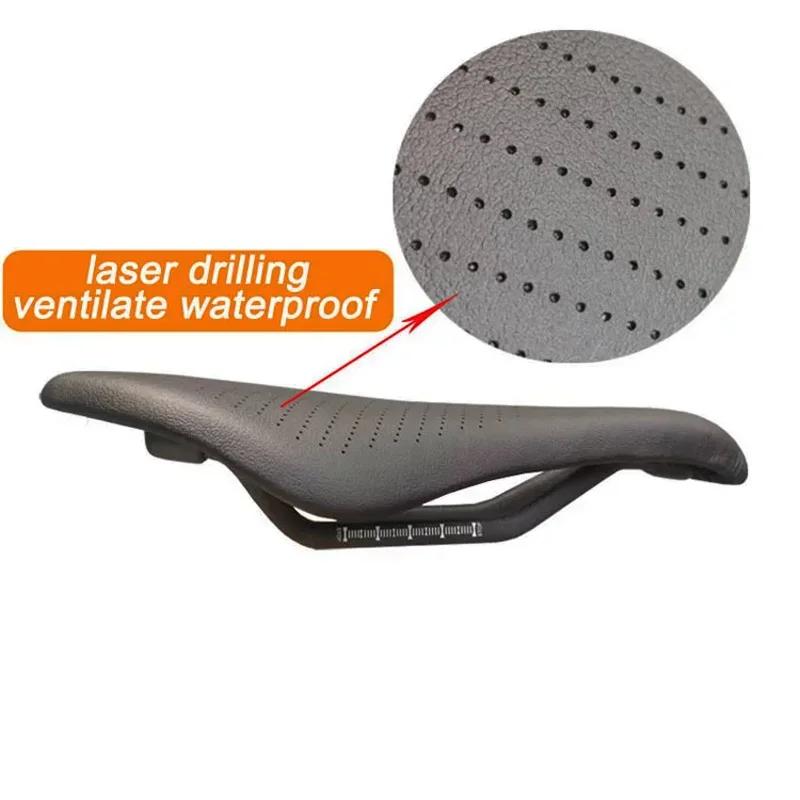 Selle de route vtt en Fiber de carbone 128g, coussinets en matériau carbone 3k T800, coussins en cui