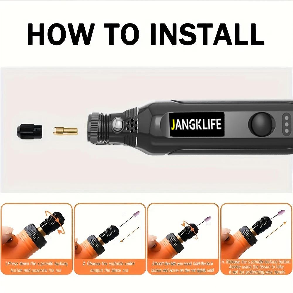 USB Sans Fil Outil Rotatif Kit Bois Gravure Stylo BRICOLAGE Pour Bijoux En Métal Verre Mini Perceuse