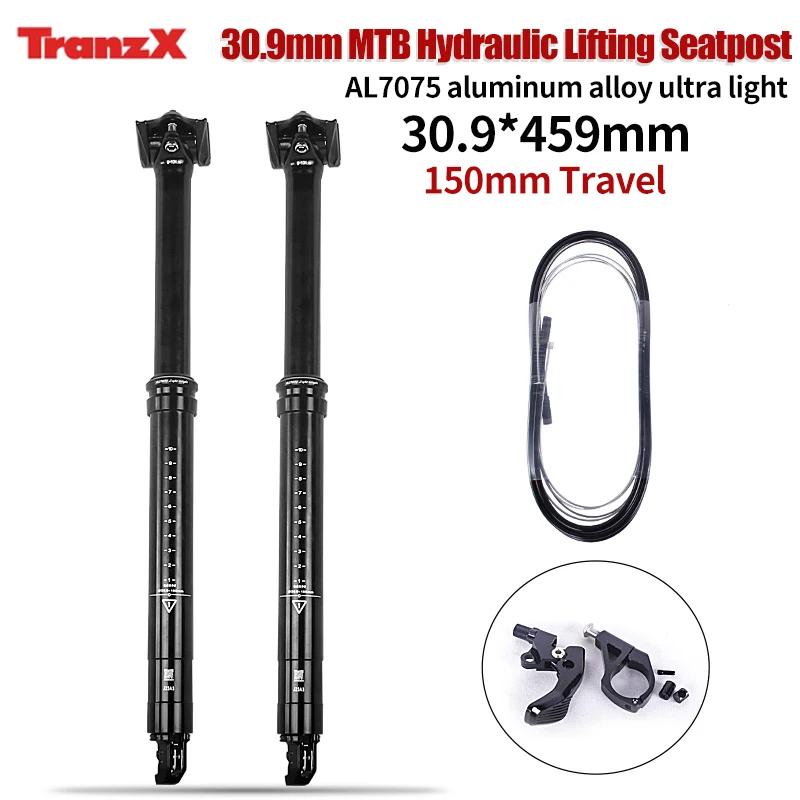 Tranz-x tige de selle compte-gouttes routage de câble interne 30.9mm levage hydraulique 150mm voyage
