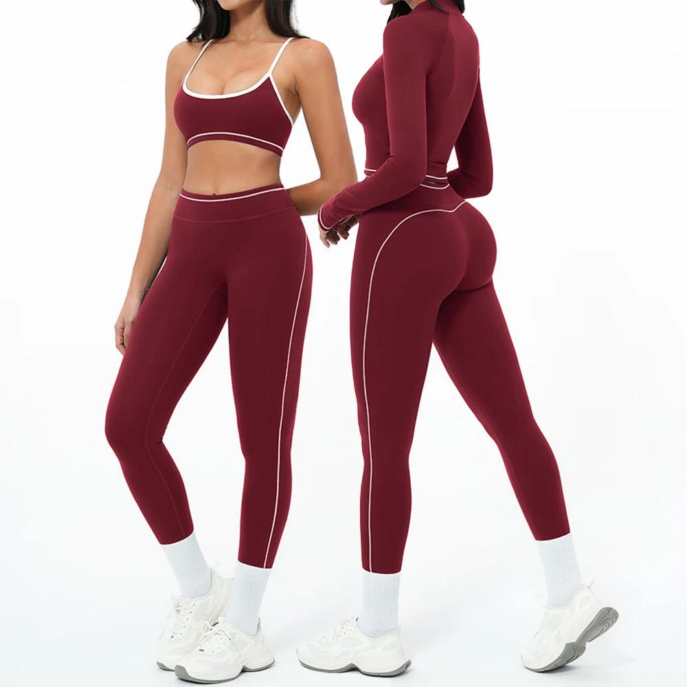 Ensemble de yoga 2 pièces pour femme, tenue de sport, survêtement de gym, vêtements de sport à sécha