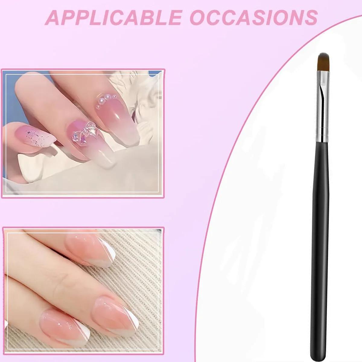 Brosse de peinture à ongles à tête ronde, stylo de photothérapie, Gel UV acrylique, dessin, outil de