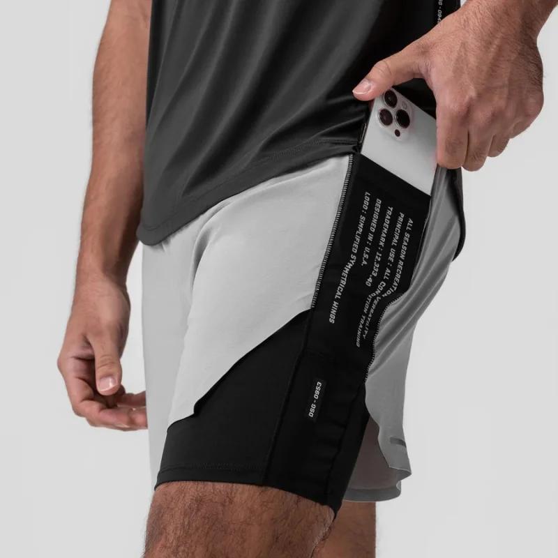 Pantalon de sport à séchage rapide pour hommes, Short élastique à Double pont, pour course à pied, G