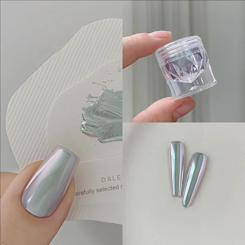 Poudre à ongles dégradée Aurora, effet miroir galvanisé multicolore, paillettes scintillantes pour N