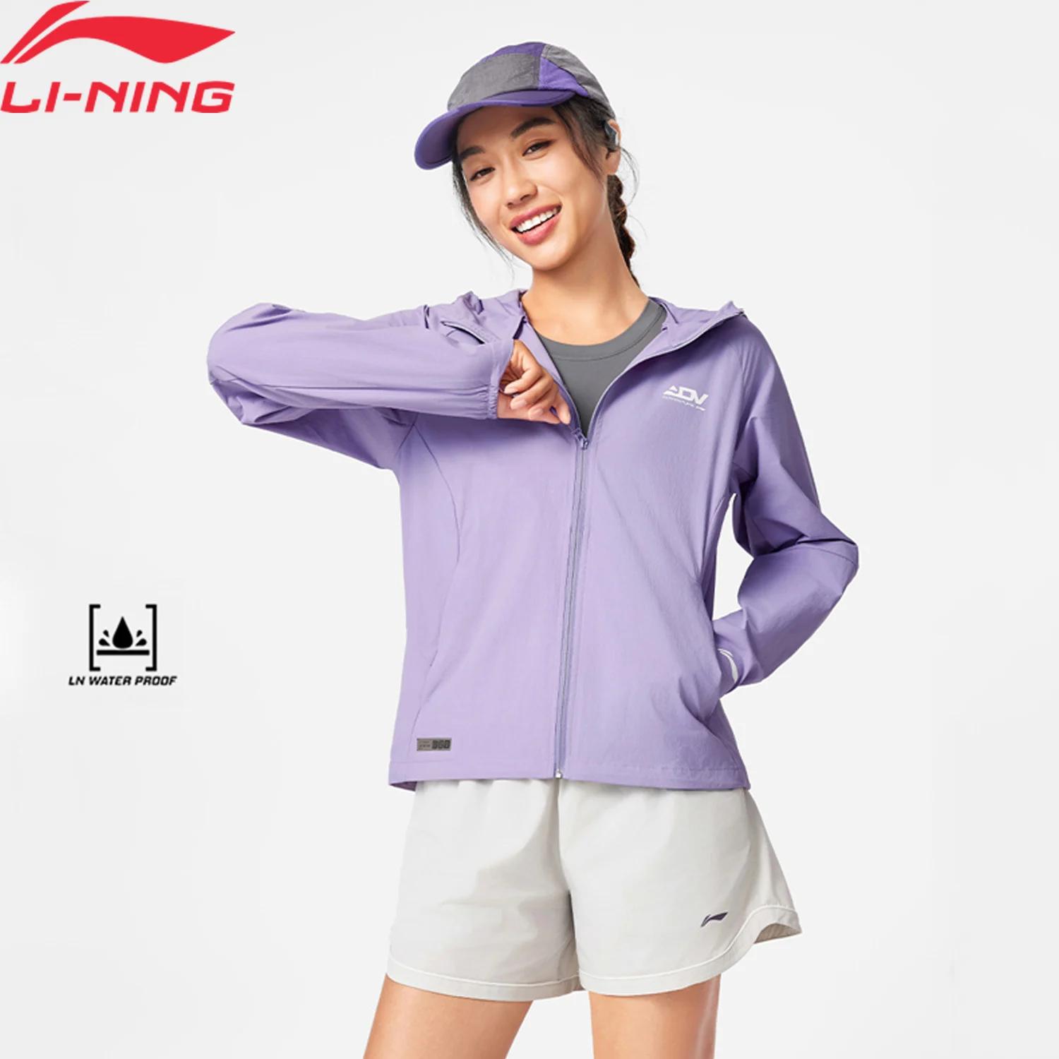 Li-Ning Veste de course coupe-vent pour femme LN WIND PROOF confortable, imperméable, respirante, sa