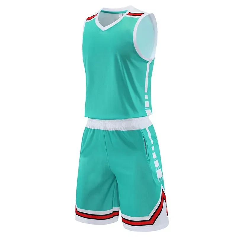 Ensemble basket 2 pièces sportif - Chemise course et short tennis respirant grande taille fitness