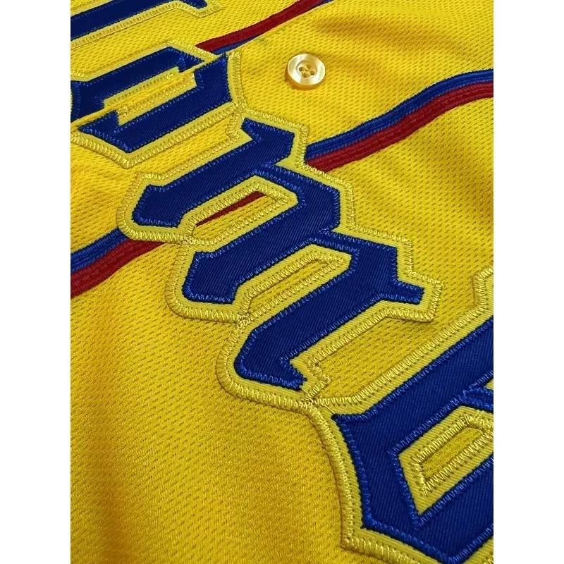Maillot de baseball colombie brodé pour hommes, chemise athlétique respirante et coupe ample pour je