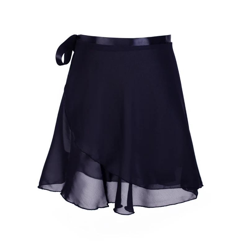 Adulte en mousseline de soie Ballet Tutu danse jupe femmes filles gymnastique jupe portefeuille form
