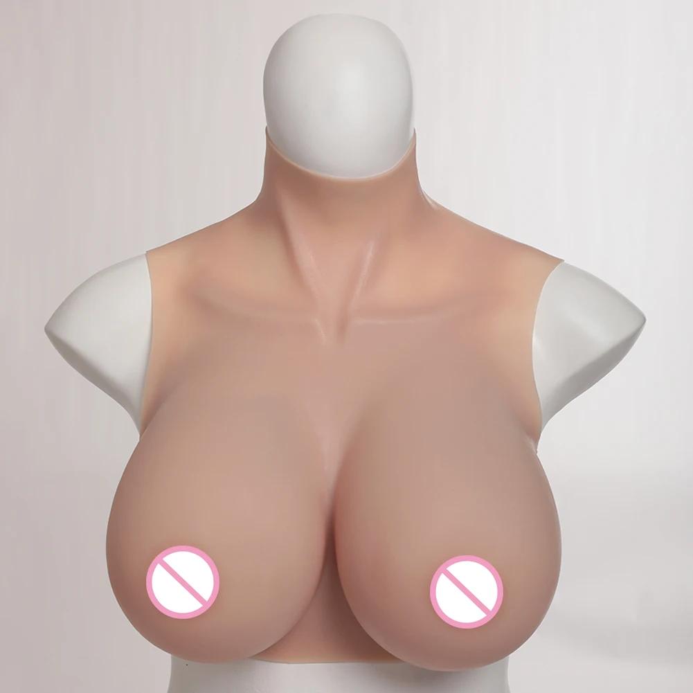 Eyung H Cup-Faux Seins en Silicone, Rehausseur de Seins pour Crossdresser Drag Queen, Sein Mâle à Fe
