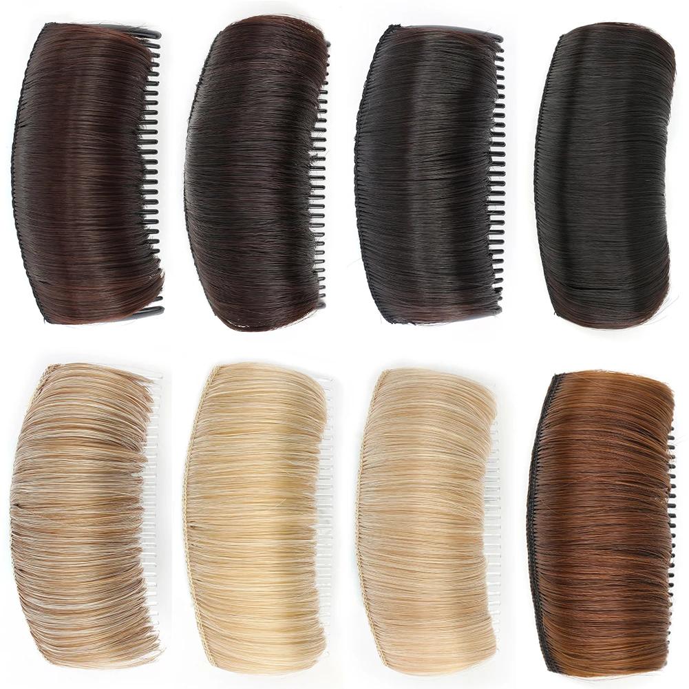 Clip cheveux synthétiques Invisible faux cheveux Base bosse moelleux coussin de cheveux style insére