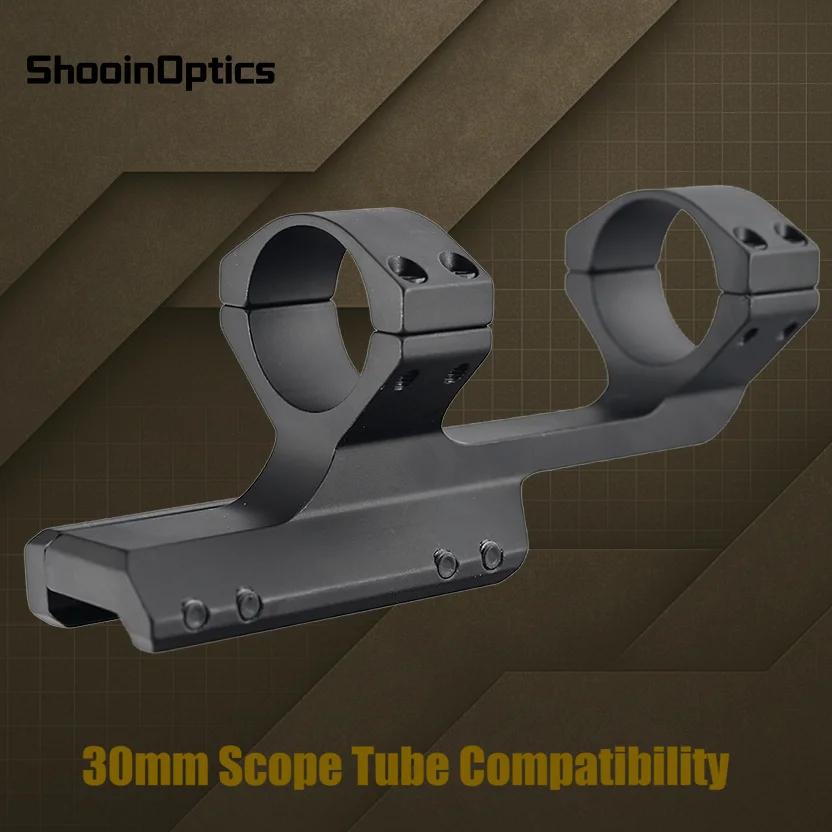 Support de lunette de visée Shooin Optics 30 mm, monobloc, cantilever, avec rail Picatinny de 20 mm,