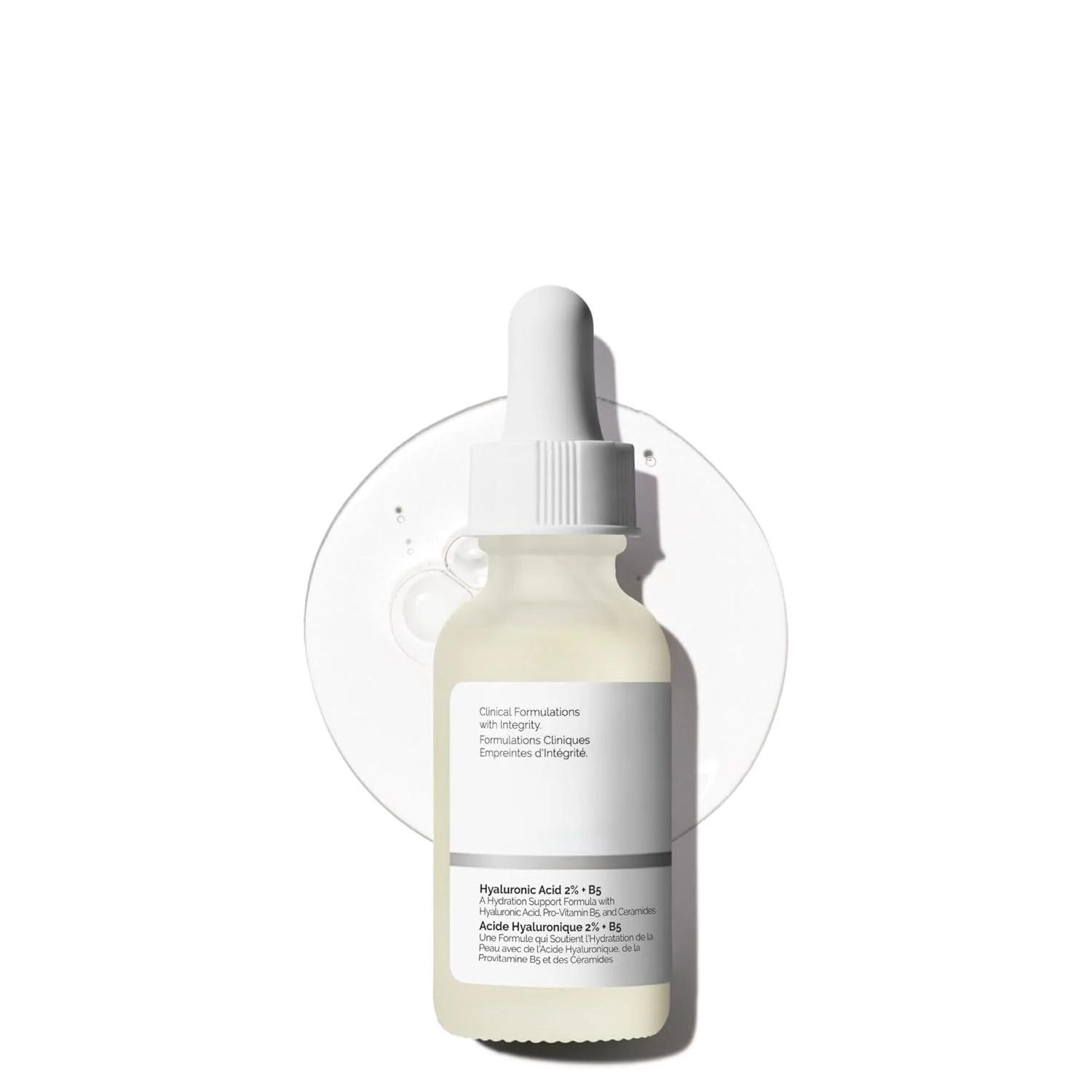 Sérum visage hydratant 30ml Acide Hyaluronique 2% + B5 & Niacinamide 10% + Zinc 1% pour une peau lis