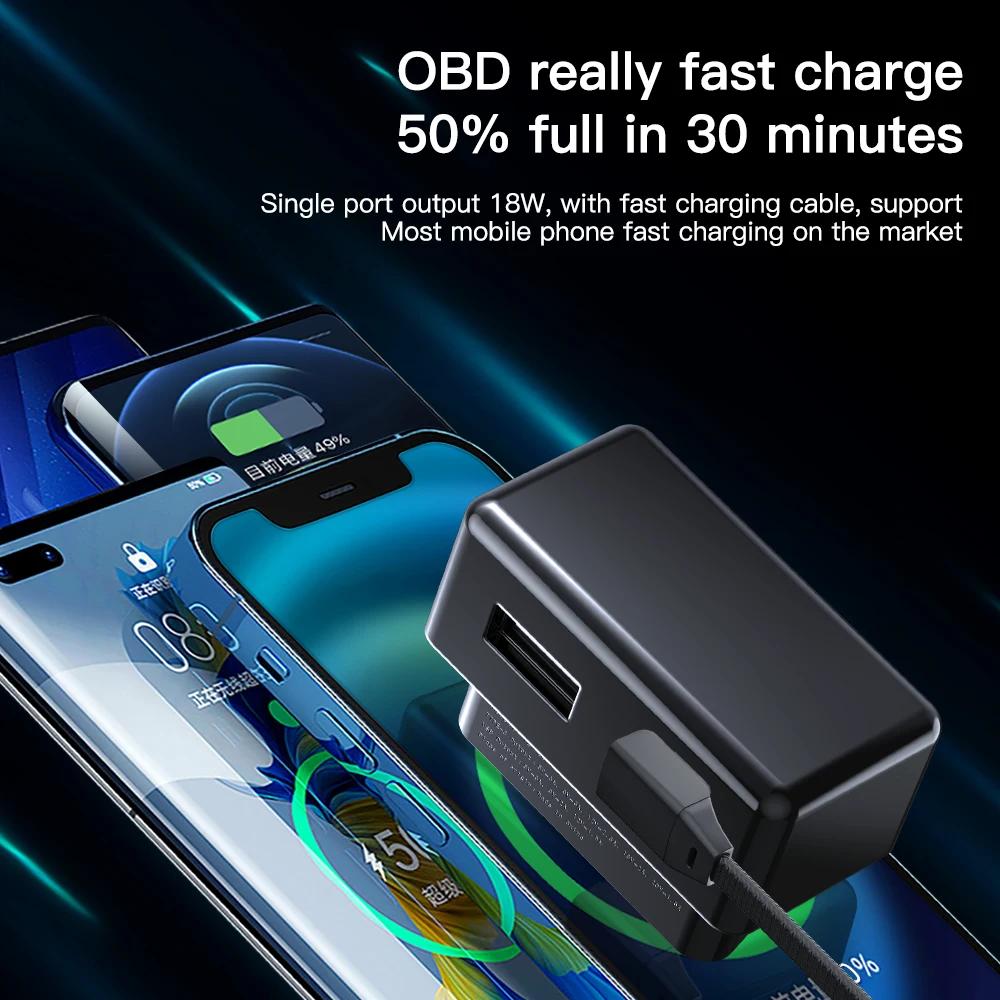 YZ Pour Tesla Model X S 3 Y Highland Juniper OBD Chargeur rapide USB et type C Double Port 48W Kit d