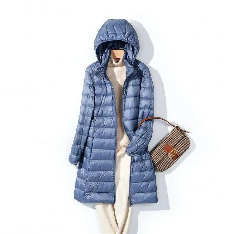 Grande taille 5XL 2024 nouveautés automne printemps femmes x-long blanc canard doudoune femme chapea
