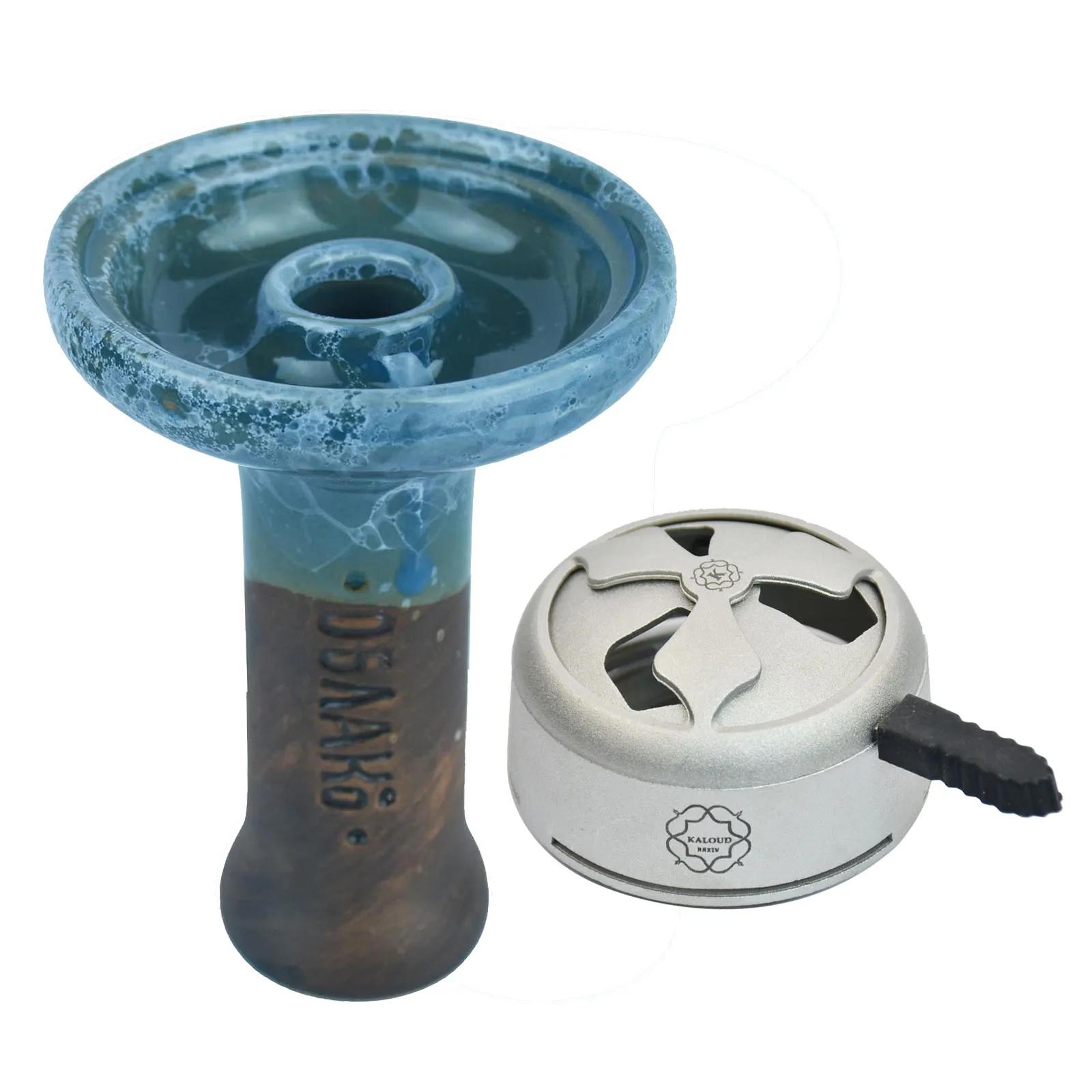 Bols à narguilé en céramique glaçure de couleur, support de charbon de bois pour tabac Shisha, systè