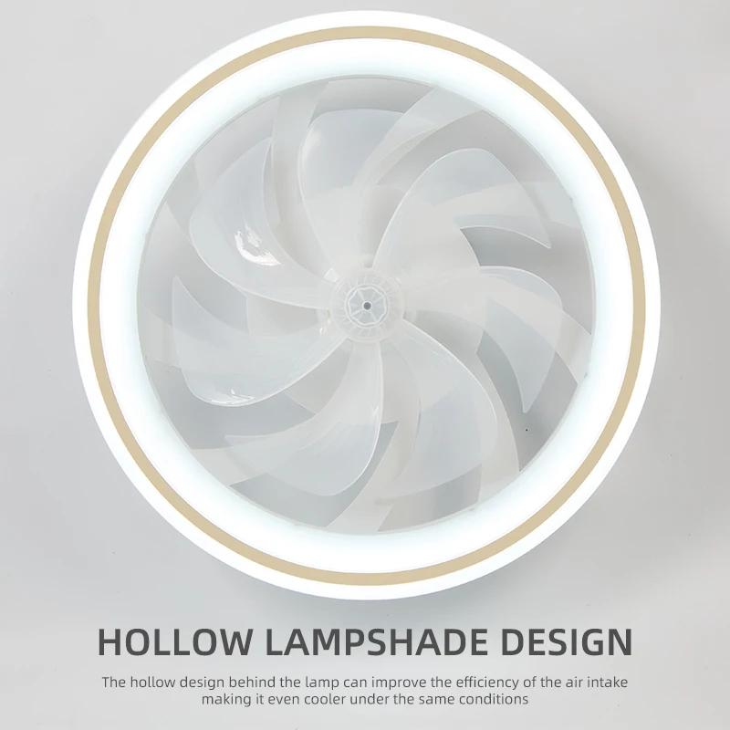 Nouveau ventilateur de plafond lumière salon, chambre moderne et Simple maison télécommande intellig