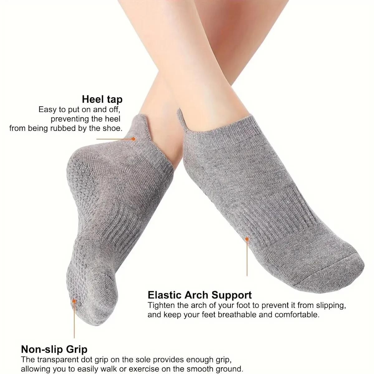 Chaussettes yoga antidérapantes femmes - Coton respirant fitness pilates danse