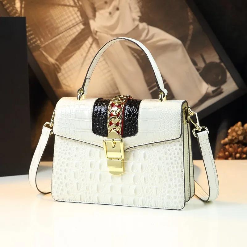 Nouveau sac à main en cuir motif crocodile pour femme 2026, sac messager, petit sac à bandoulière