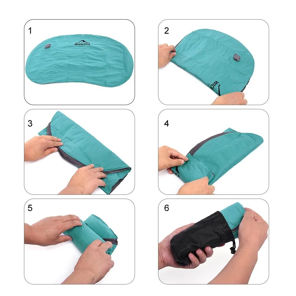 Widesea – oreiller gonflable Portable, équipement de Camping, coussin d'air pliable et compressible,