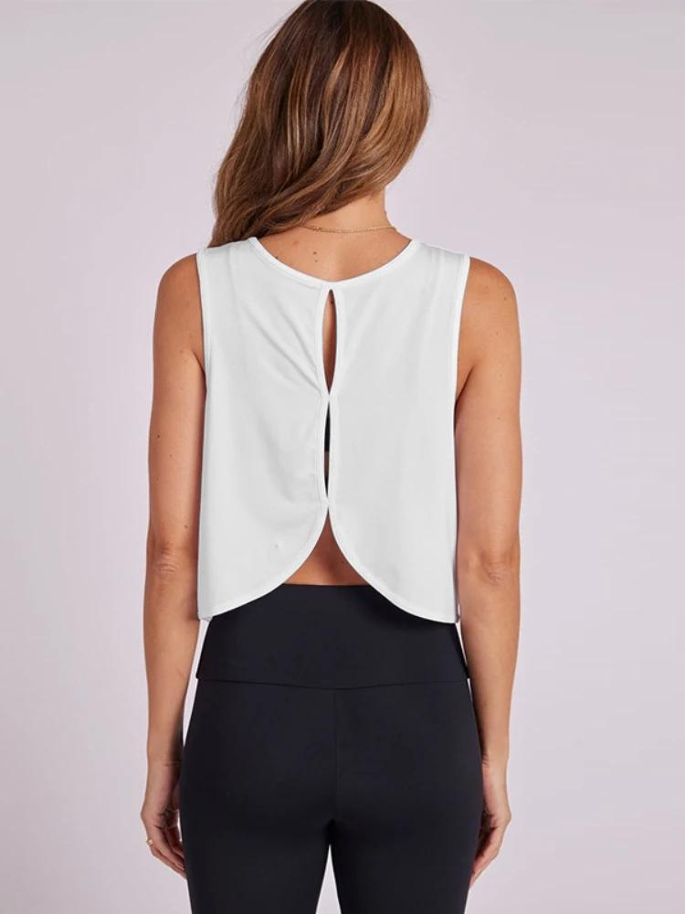 Débardeur de Yoga respirant à dos nageur pour femmes, gilet d'entraînement, de Fitness, de course à