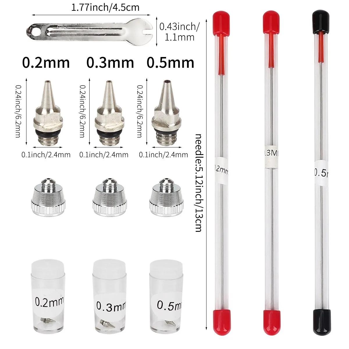 Buse de rechange pour aérographe, 0.2/0.3/0.5mm, pour modèle de odorpulvérisateur, accessoires d'ent