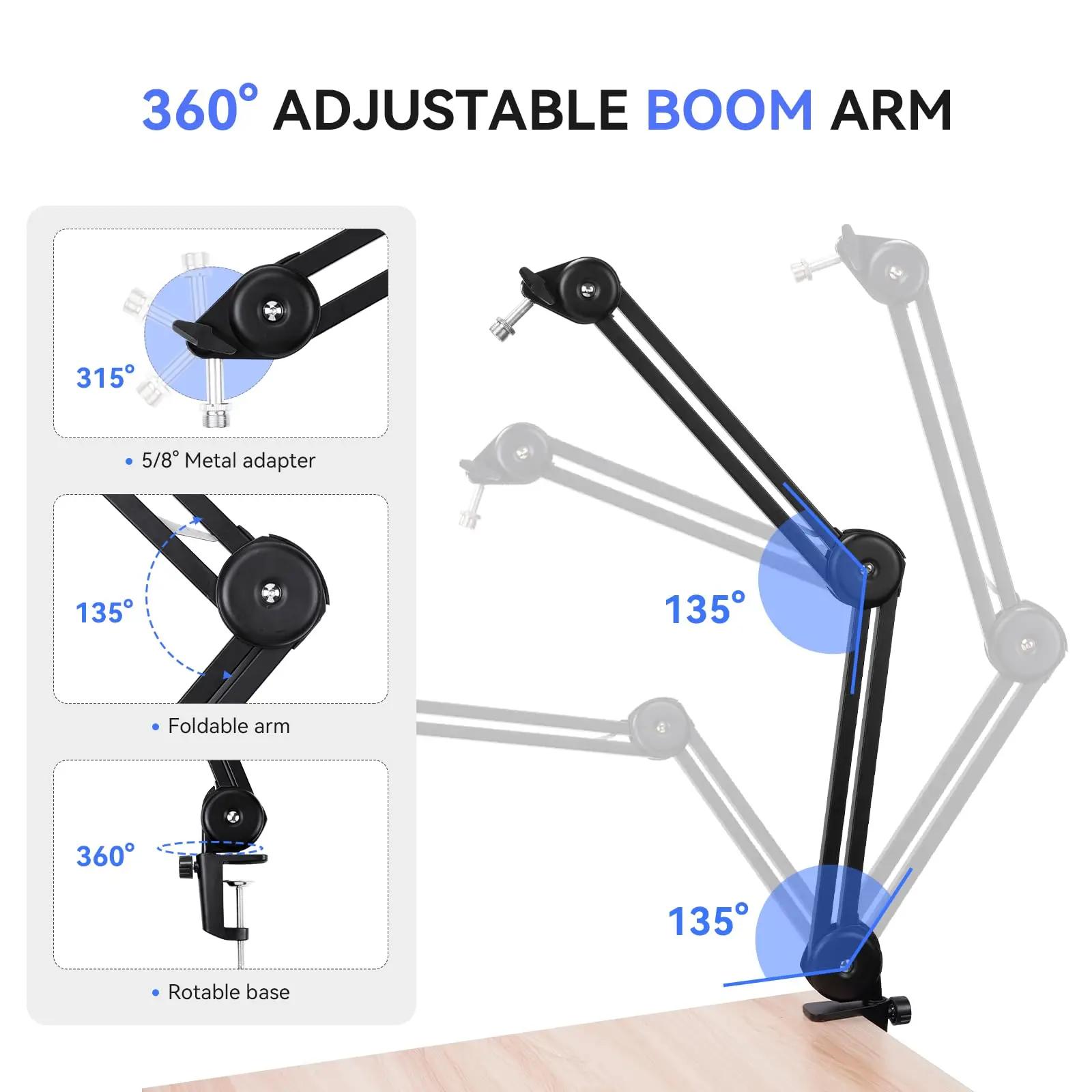 TOMLOV support de Microscope numérique à bras Flexible, bras de ciseaux à flèche de Suspension améli