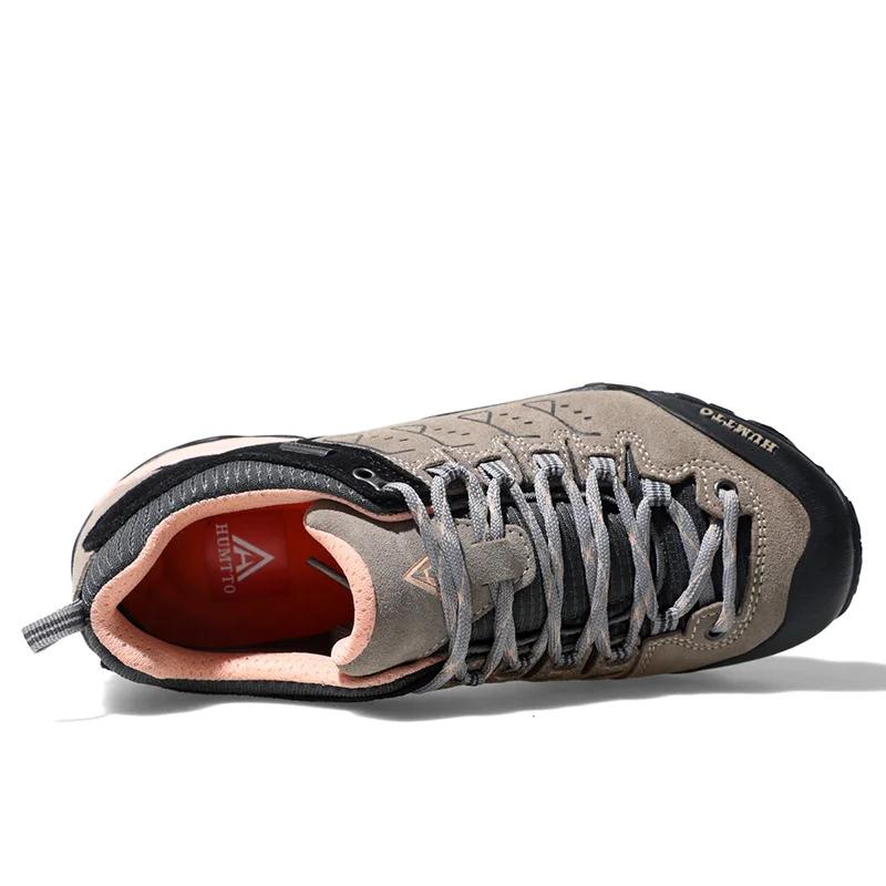 Chaussures de trekking imperméables HUMTTO pour femmes - Baskets cuir hiver 2024