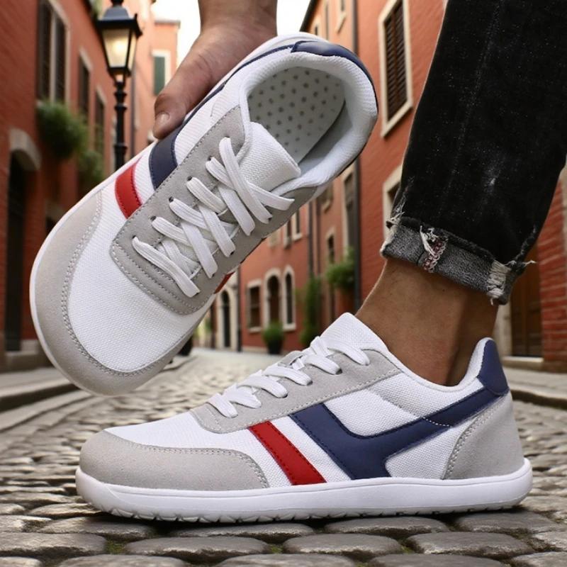 Nouvelle mode chaussures pour hommes à bout large unisexe course en plein air zéro goutte baskets dé