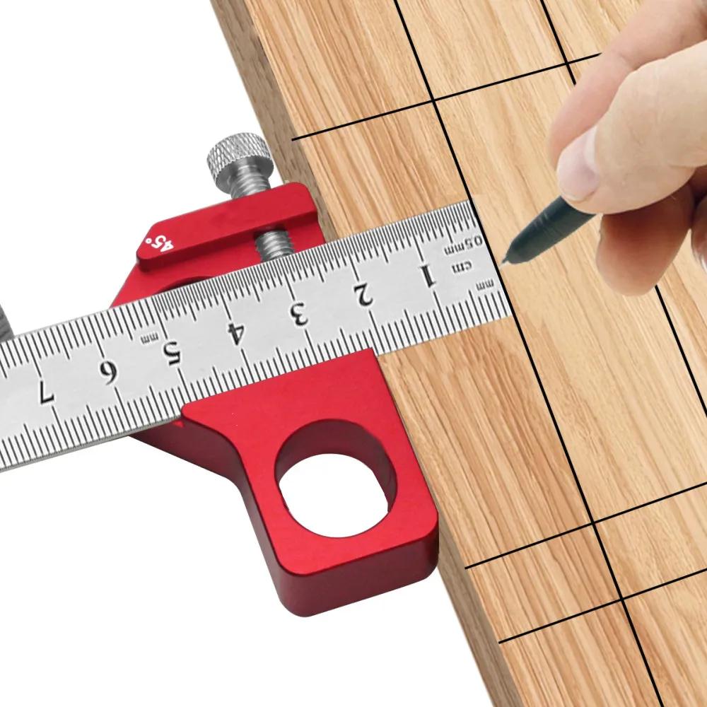 Bloc de positionnement de règle en acier, Angle de 45/60/90 degrés, jauge de marquage de ligne, traç