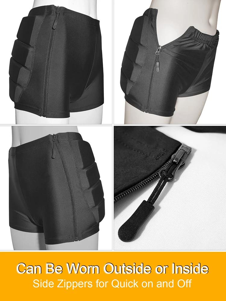 AVIVOR Short de patinage artistique rembourré, coussinets crash pour hanches et CÔTÉ cyx, sports de