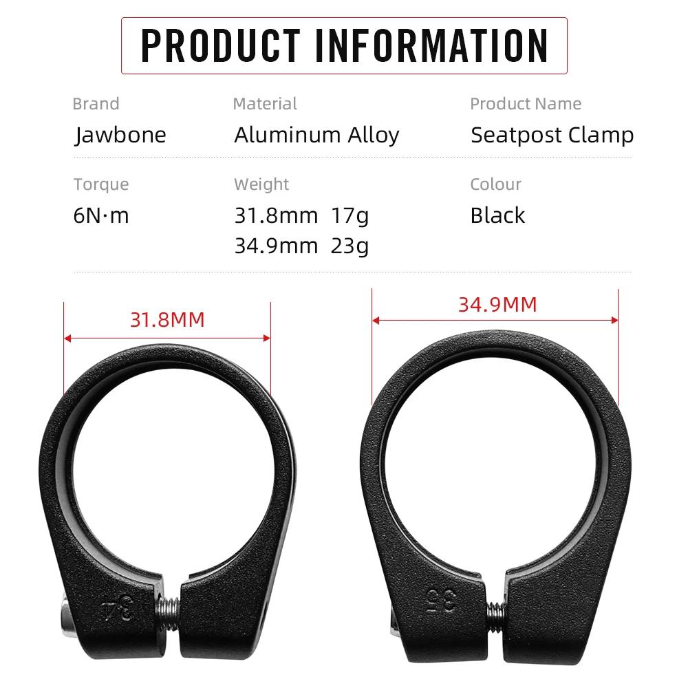 JawboneBicycle tige de selle pince CNC alliage léger selle tige de selle pour 25.4 27.2 30.9 31.6mm