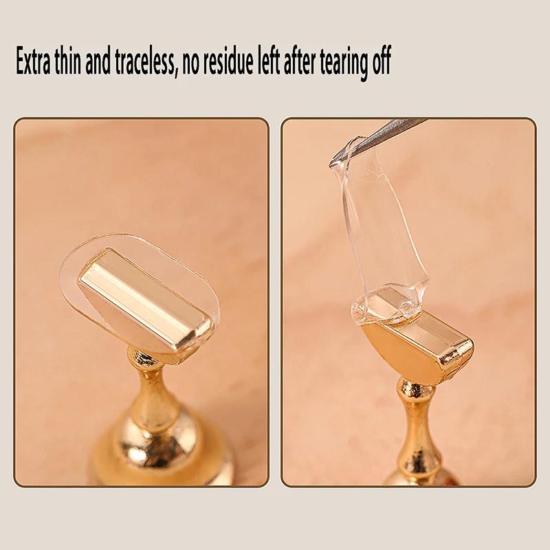 Ruban adhésif Double face Transparent sans trace pour faux ongles, présentoir, outils, bande de manu