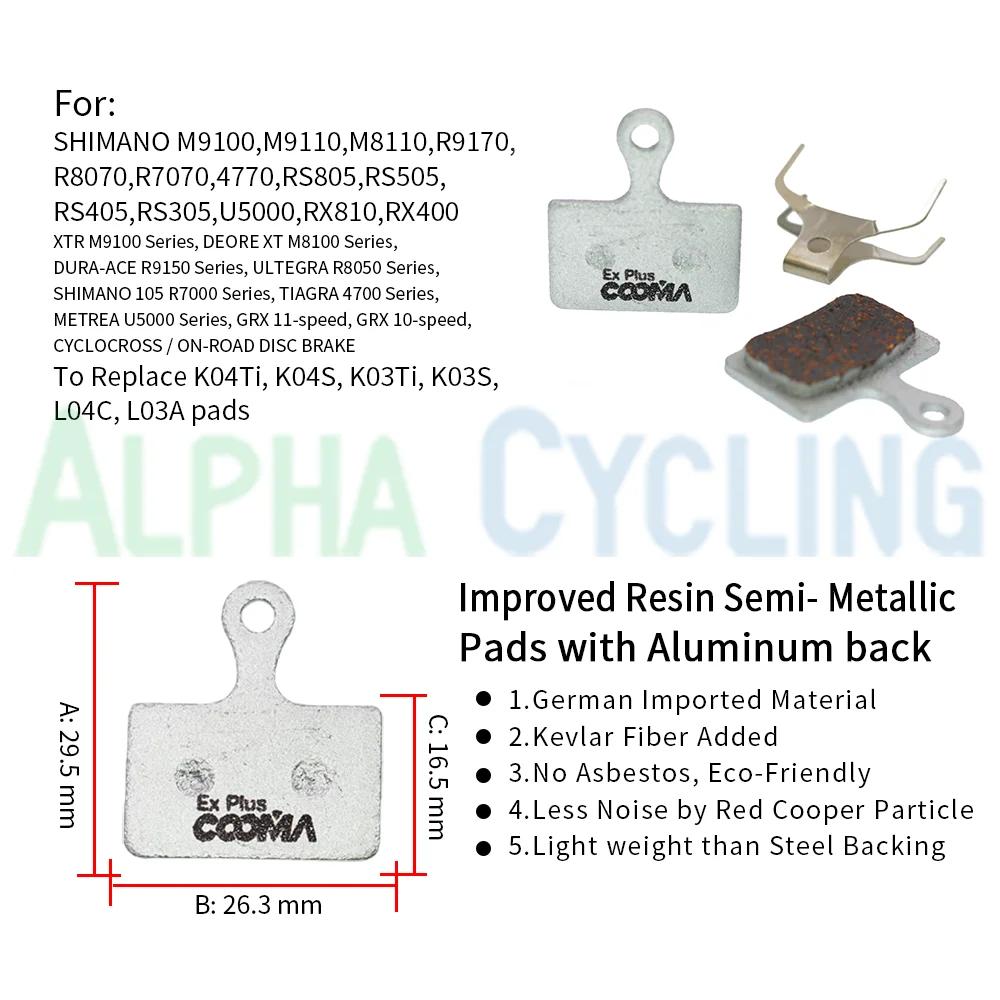 Plaquettes de frein à disque de vélo pour Shimano, XTR M9100, Dura ZanR9100, R9150, Ultegra R8070, R