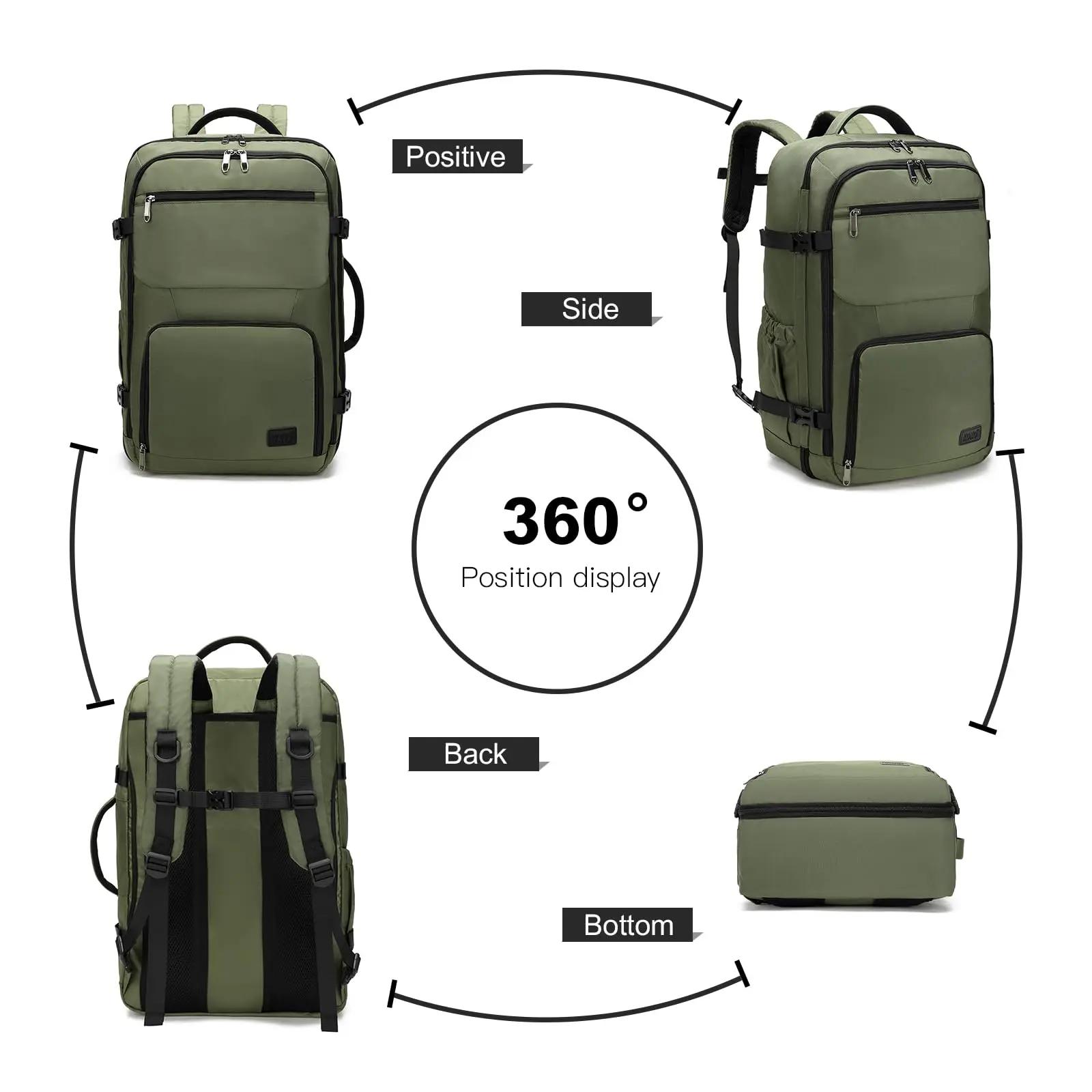 KONO Travel Backpack bagage à main | Imperméable et résistant aux avions | Protège-détons 38L |