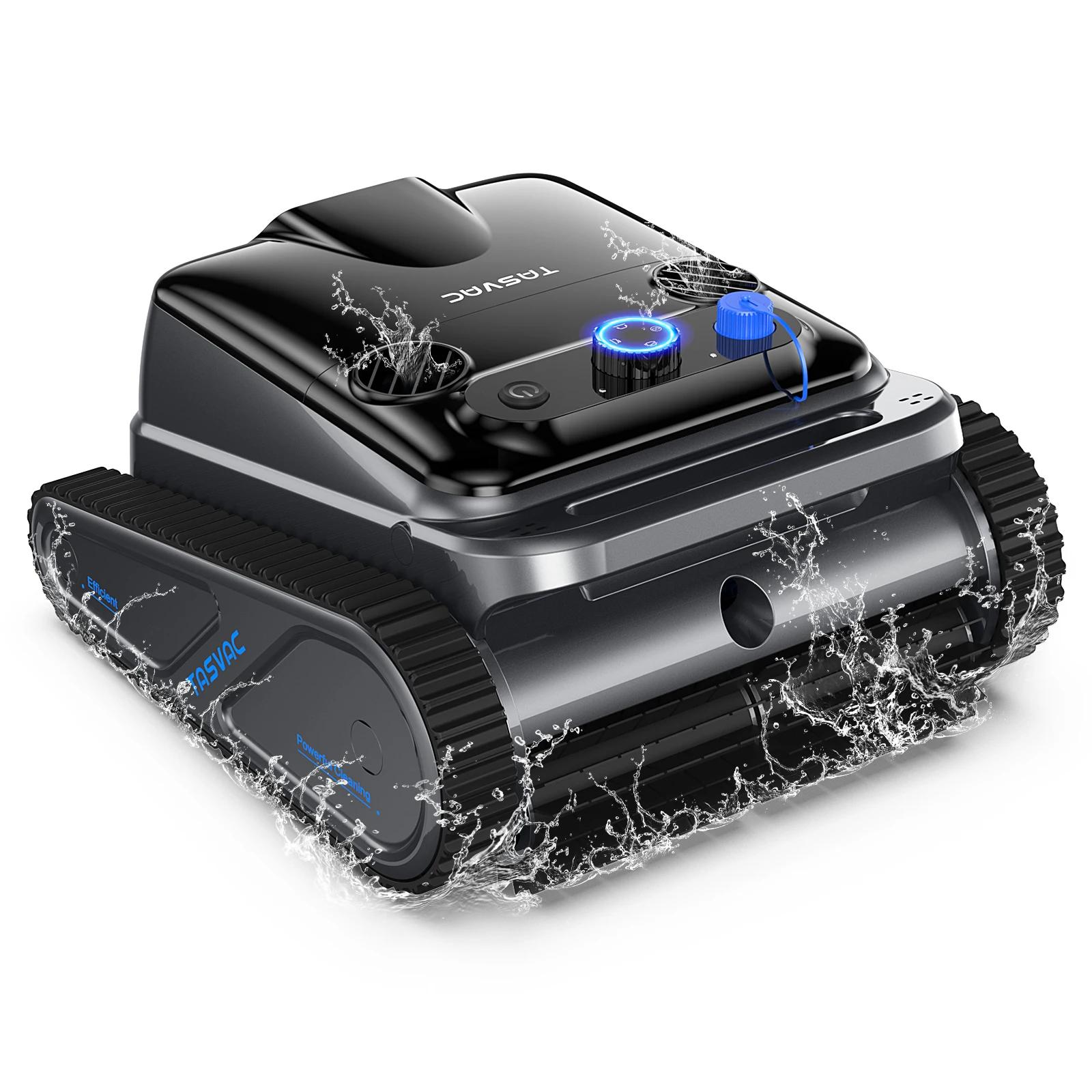 Robot nettoyeur de piscine sans fil, aspirateur de piscine pour piscines enterrées avec 4 moteurs, l