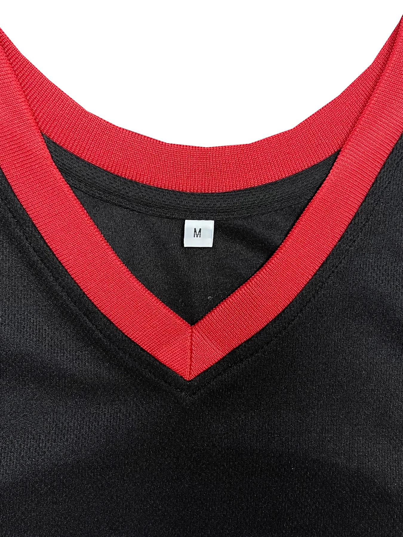 Hommes # 7 maillot de sport de basket-ball rétro noir, sweat-shirt brodé sans manches respirant, uni