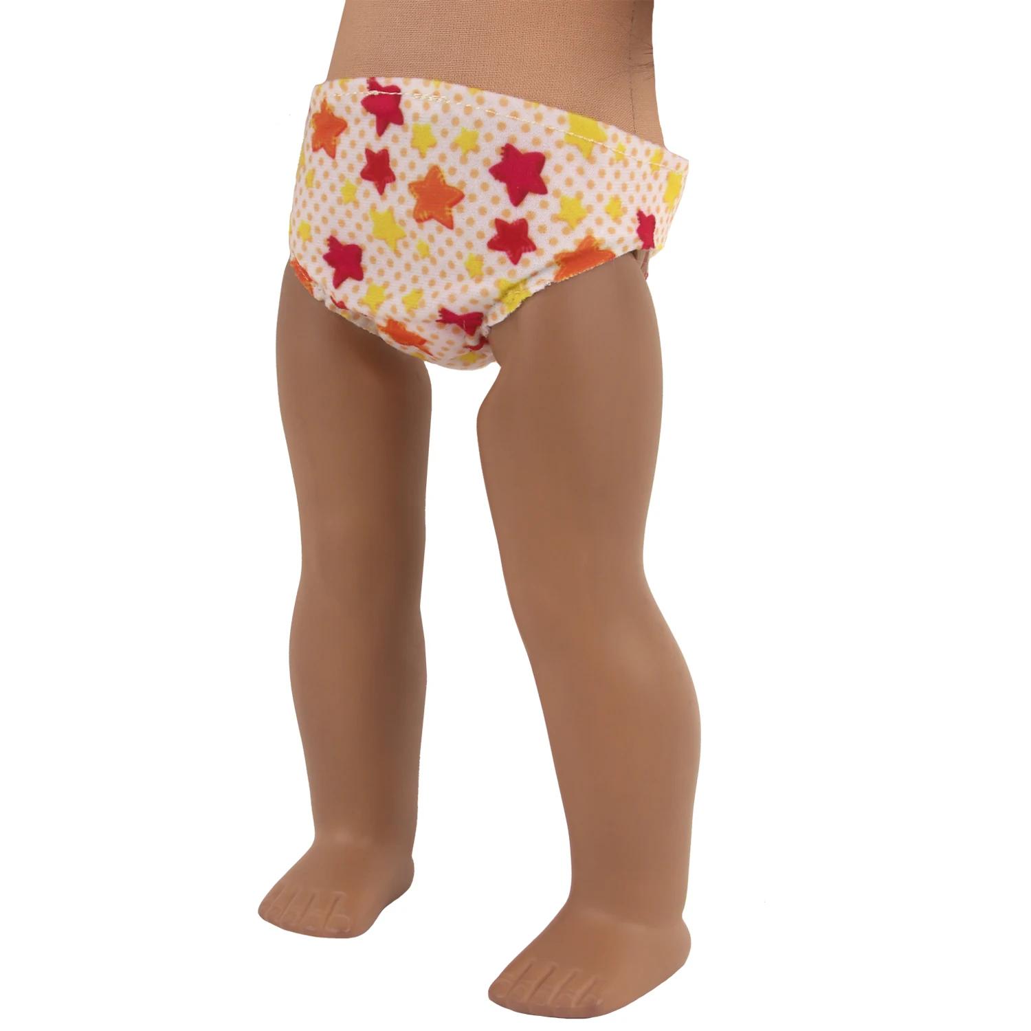 Accessoires de poupée américaine de 18 pouces, sous-vêtements étoile de couleur unie pour bébé de 43