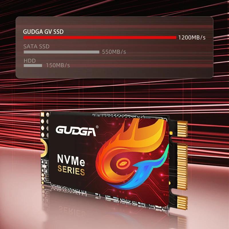 GUDGA M.2 NVMe SSD 1TB Disque SSD à semi-conducteurs M2 NVMe 2242 128GB 256GB 512GB Module PCIe Expr