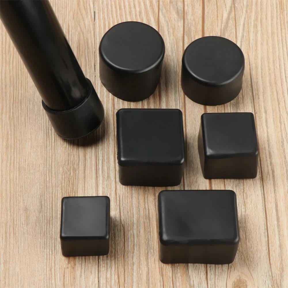 Capuchons carrés en silicone pour pieds de chaise, chaussettes anti-poussière pour pieds de table, c