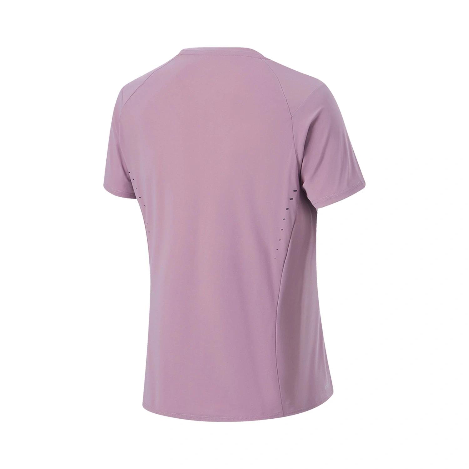 Li-ning T-Shirt de course pour femmes AT DRY FREEZE 76% Nylon 24% élasthanne AT._UV-50 + doublure T-