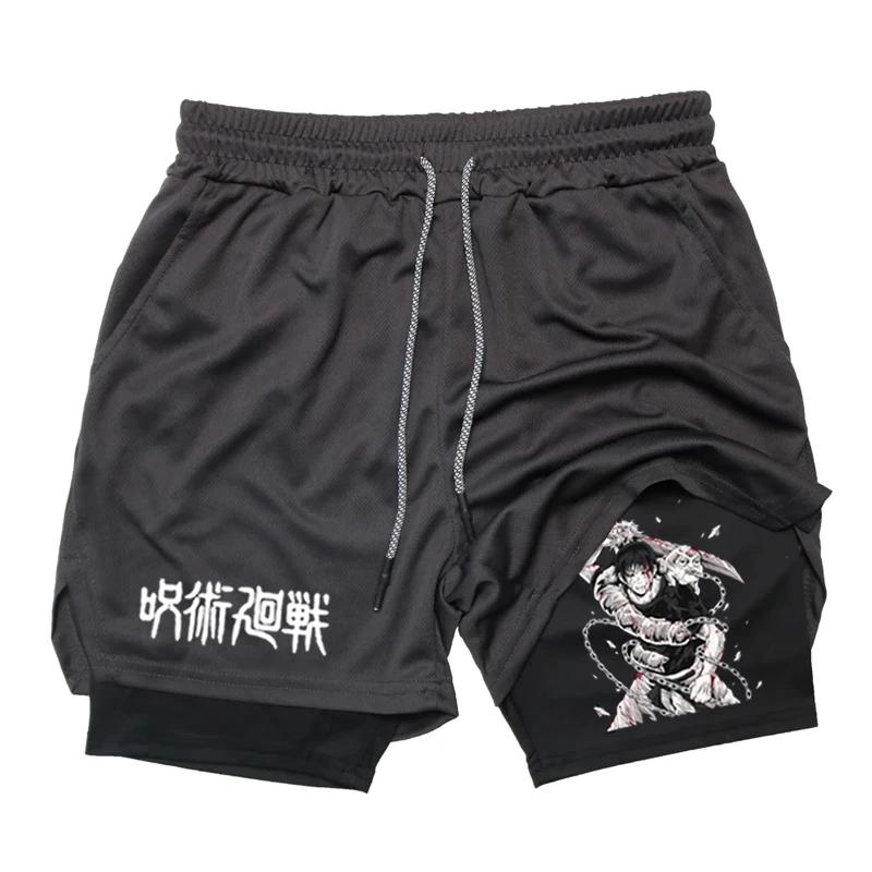 Short de Performance Anime Toji imprimé hommes GYM Shorts de Sport décontractés entraînement course