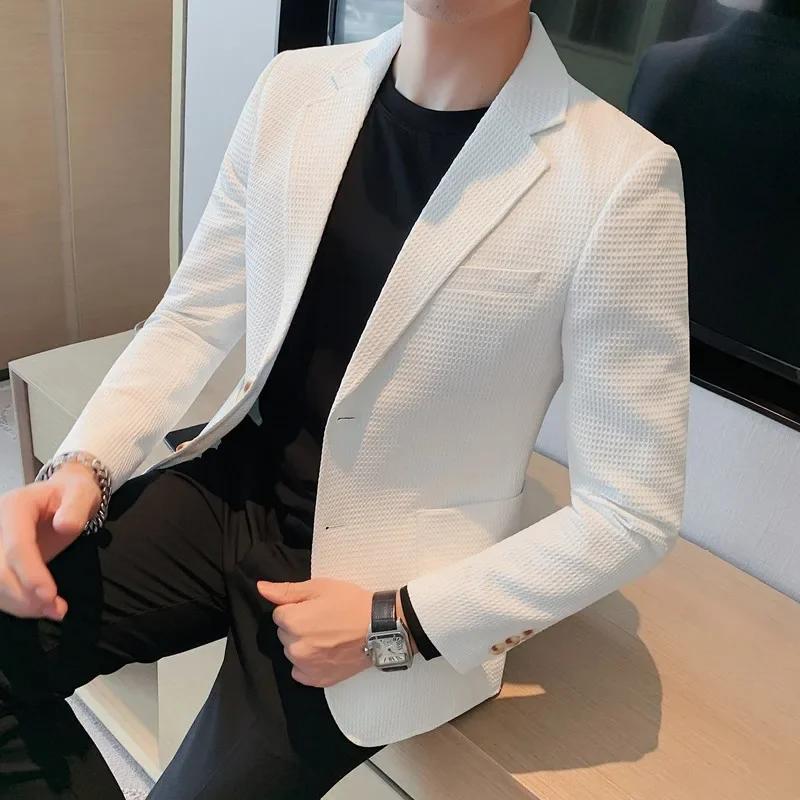 Veste à Deux lèvent pour Homme, Coupe Cintrée, Style Business Décontracté, Zone Me, Smoking de Bal F